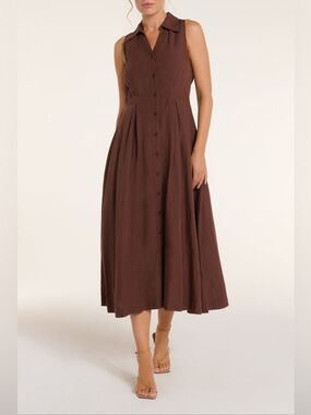 Hermoza Stacia Dress in Shaved Chocolate, size L, NWT